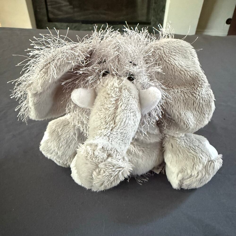 Ganz Webkinz Elephant HM007 Gray Shaggy Plush 10" Retired Stuffed Animal No Code